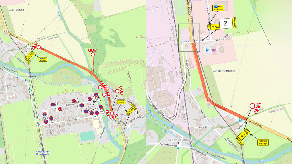 Fortsetzung der Bauarbeiten an der B4