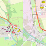 Zwei Ausschnitte aus Landkarten, die die beiden geplanten Bauabschnitte auf der B4 zwischen Nordhausen und Niedersachswerfen zeigen.