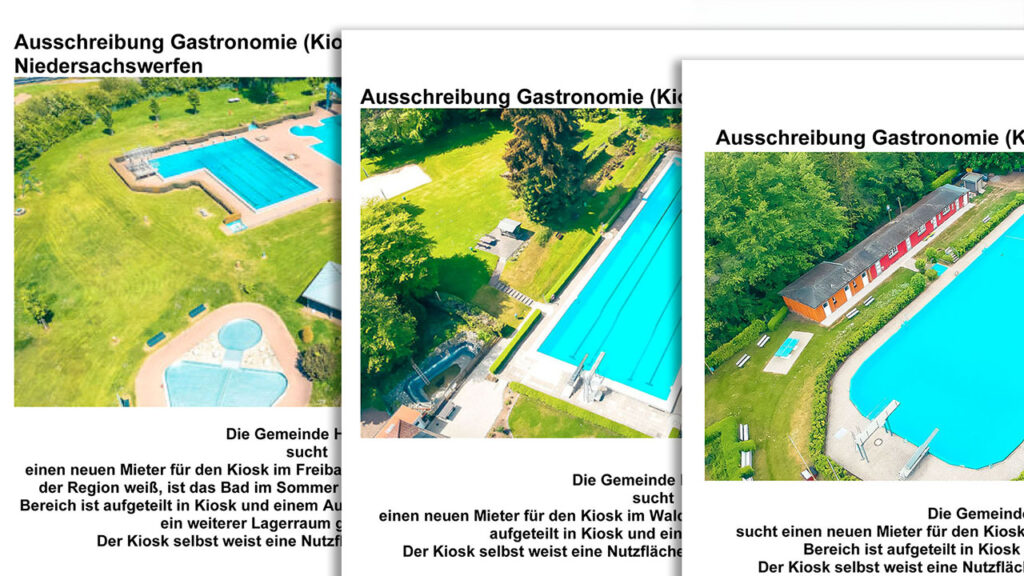 Gemeinde sucht engagierte Betreiber für seine Bad-Kioske