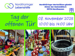 Plakat für den Tag der offenen Tür am 8. November in Niedersachswerfen