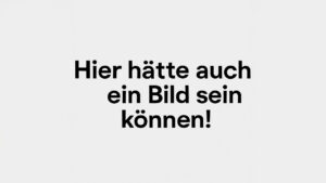 Grauer Hintergrund mit schwarzer, zentrierter Schrift in klarer serifenloser Schriftart. Der Text lautet: „Hier hätte auch ein Bild sein können!“ — eine neutrale Platzhaltergrafik für fehlende oder noch nicht verfügbare Bilder.