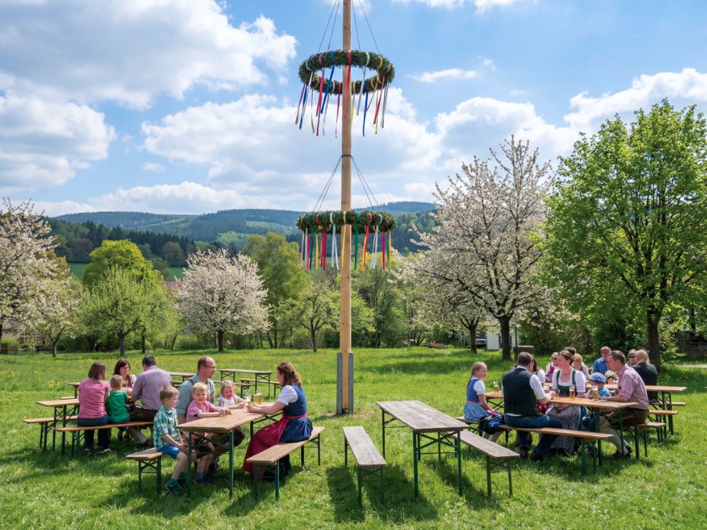 Maibaum-Nachbarschafts-Fest im Ilfelder Kurpark