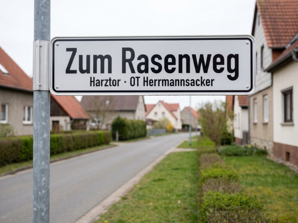 Herrmannsacker: Neue Stra&szlig;e &bdquo;Zum Rasenweg&ldquo;