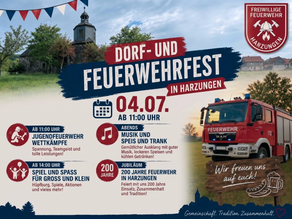 Dorf- und Feuerwehrfest in Harzungen