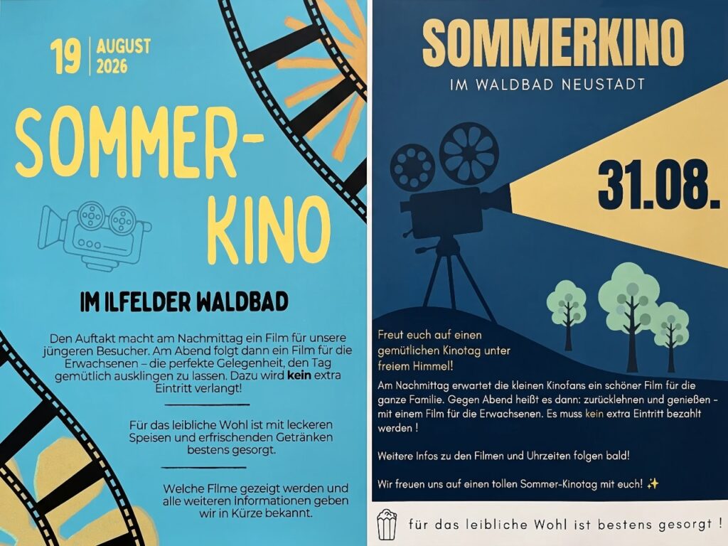 Filme unter freiem Himmel: Sommerkino in Ilfeld und Neustadt