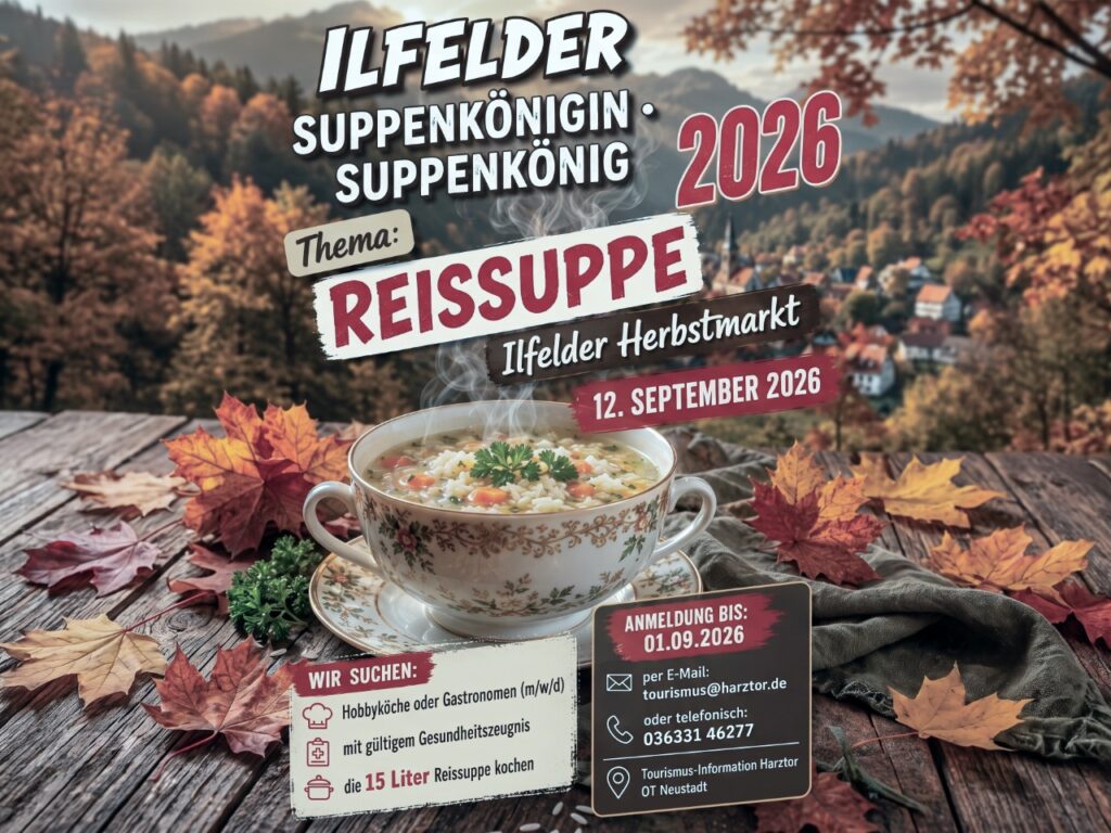 Ilfeld sucht Suppenk&ouml;nigin oder Suppenk&ouml;nig 2026