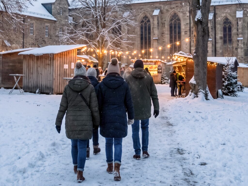 Weihnachtsmarkt wie im Mittelalter am Kloster in Ilfeld